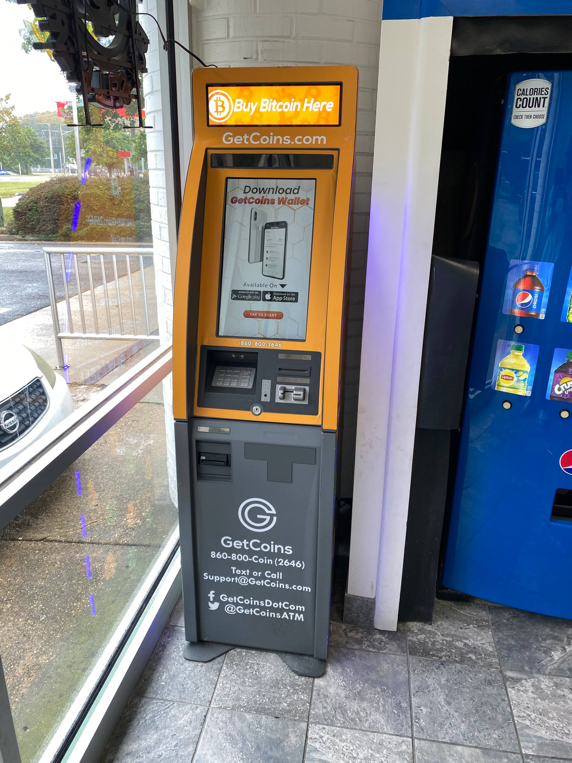 Bitcoin ATM in convenience store generating passive income for host location